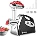 Electric Meat Grinder and Duty Household Sausage Maker Meats Mincer Food Grinding Mincing Machine with Kibbe Attachement – Powerful 2800W Copper Motor(Black)