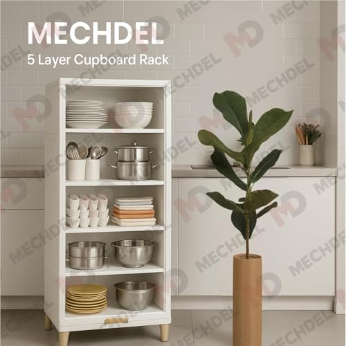 Image of mechdel Multipurpose Bookshelf Organizer Rack for Living Room, Kitchen, Bedroom, Office - DIY (Cupboard Rack - White Window, 4PCS)