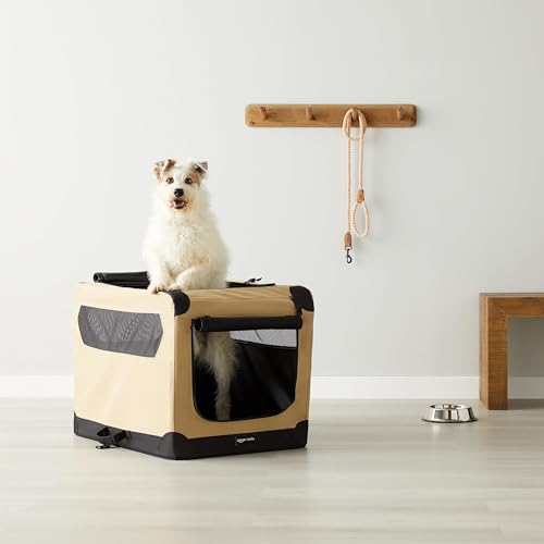 image for Amazon Basics 2-Door Portable Soft-Sided Folding Soft Dog Travel Crate