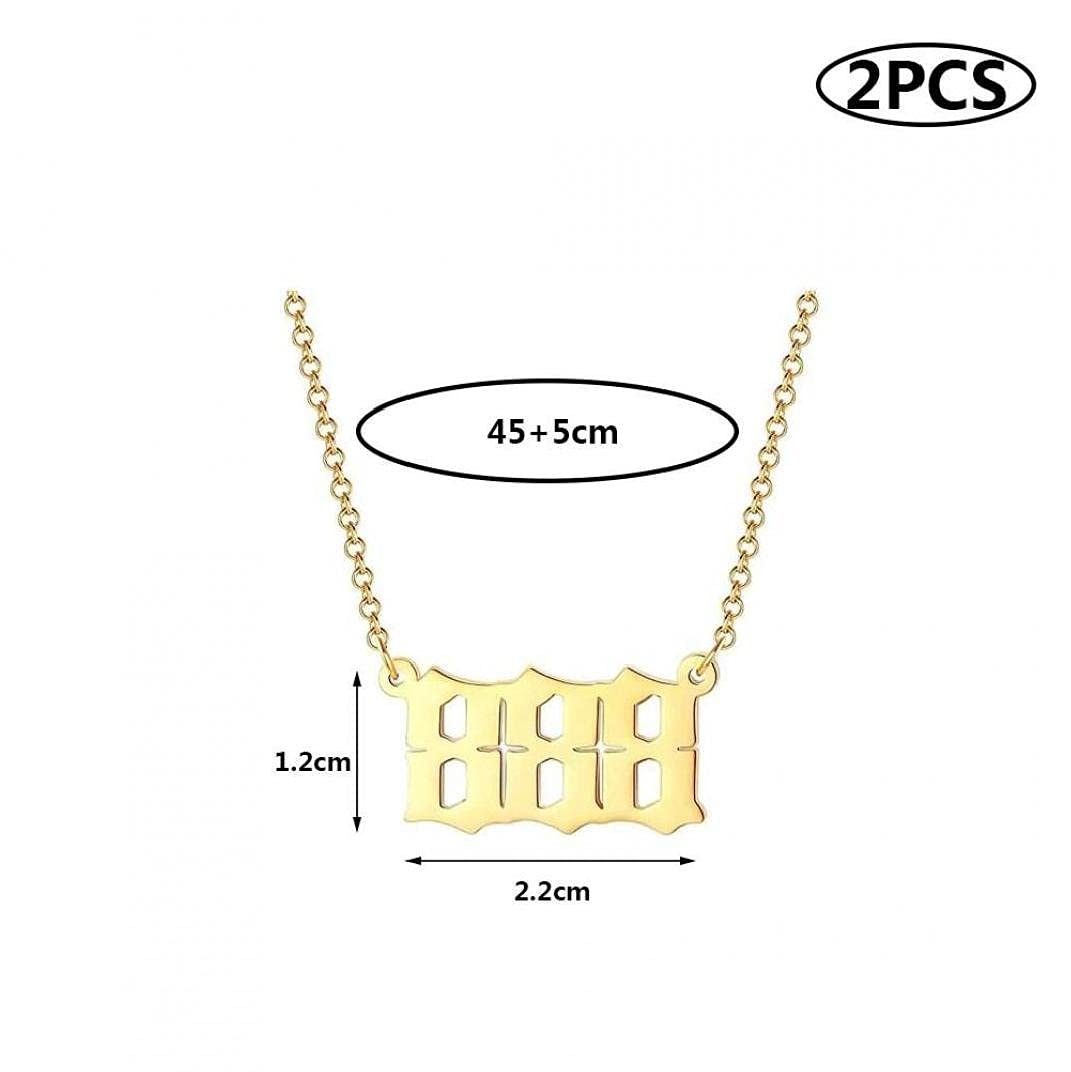 Amazon.co.jp: ネックレス 666 888 数字 鎖骨チェーン ラッキー
