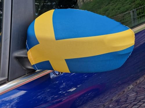 Spiegelflagge/Spiegelfahne SCHWEDEN - 1 Paar, Auto/PKW Rückspiegel/Autospiegel Fahne/Flagge/Überzug