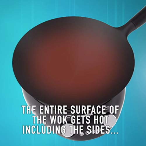 Nuwave Mosaic Induction Wok, Precise Temp Controls From 100°F To 575°F In 5°F, Wok Hei, Infuse Complex Charred Aroma & Flavor, 3 Wattages 900, 1500 & 1800, Authentic 14-Inch Carbon Steel Wok Included #TOP3