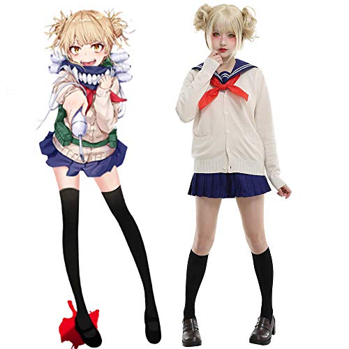 Gooyeh Midoriya Izuku/Todoroki Shouto/Toga Himiko/Midoriya Izuku/Dabi Anime Cosplay Disfraz M Niños y Niñas Cosplay Disfraz M Halloween Fiesta Cosplay Disfraz M Set con PerüCke