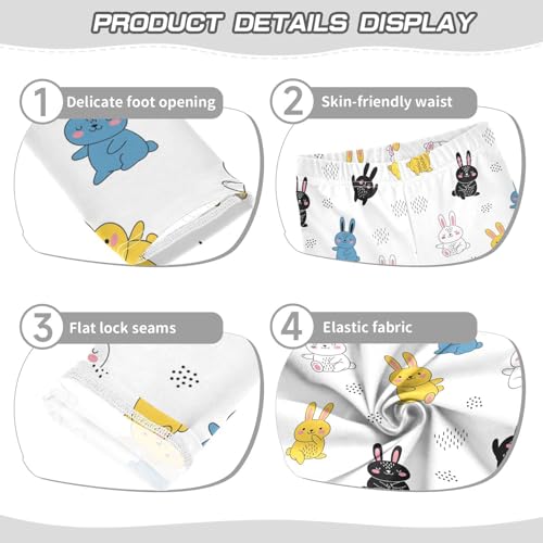 Girls Leggings Size 4T Rabbit White Breathable Soft Tights Girl Yoga Pants for School Dance3