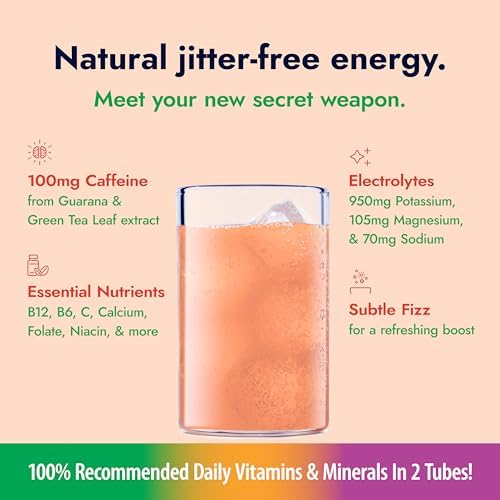 Miniatura 4 de Zipfizz Bebida energética diaria en polvo, guayaba naranja pasión, paquete de 20  Energía sostenida 3 en 1, hidratación rápida y vitaminas