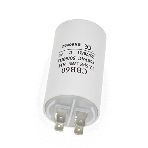 12.5uF Microfarad Motor Start Run Capacitor 450V AC Compatible With Universal Spade Connector