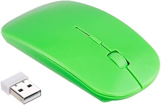 Wireless Mouse for Laptop and Computer- 2.4GHZ Rechargeable Usb Slim/Smooth Mouse- Computer Mouse Wireless with 800 To 1600 DPI Noiseless Mouse for use in Offices & Homes. (Green)