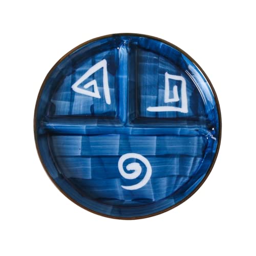 Fondue Plates 4 Piece Set Colorful Ceramics, Round 21cm/8.2inch 01