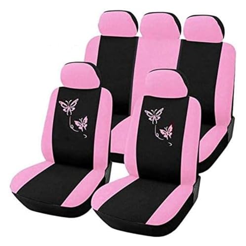 Housses de siège de voiture universelles roses protection anti-usure