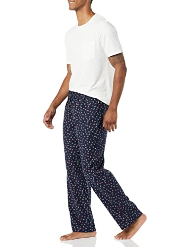 Amazon Essentials Men's Flannel Pajama Pant (Available In Big & Tall), Navy Paisley, Medium #TOP2