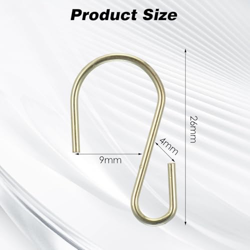 DOPENSPI 100 sztuk małych haczyków w kształcie litery S, małe haczyki w kształcie litery S, 26 mm, mini haczyki do zawieszania, metalowe haczyki do zawieszania, do majsterkowania, rzemiosła, biżuterii