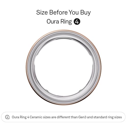 Image of OURA Ring 4 - Rose Gold - Size 9 - Smart Ring | Size First Ring 4 Sizing Kit | Sleep Tracking Wearable - Heart Rate - Fitness Tracker - Up to 8 Days Battery Life