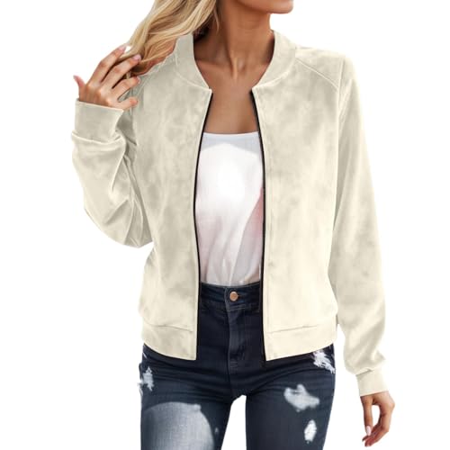 Veste courte similicuir décontractée col montant blouson automne léger