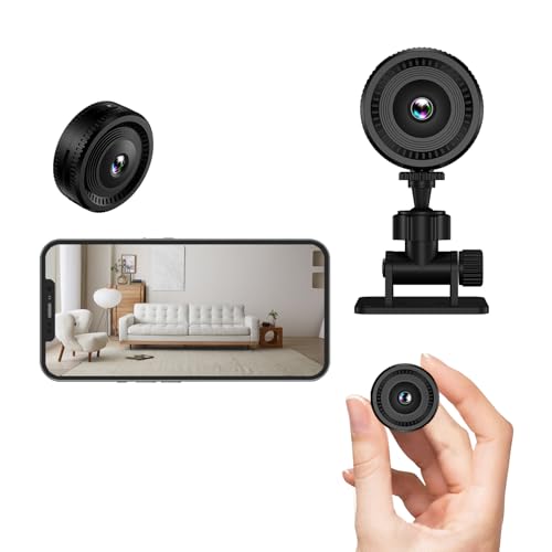 NiceBest Mini Cámara Espía 2.4GHz con Móvil App para iOS y Android, 1080P Bluetooth y WiFi Camara Visión Nocturna Infrarrojos y Detección de Movimiento para Casa/Oficina/Coche