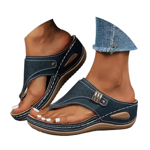 Summer Sandals for Women 2025,Orthopedic Sandals for Women Arch Support Walking Sandals,Flip Flops Platform Leather Beach Slides,Orthotic Sandals for Women with Arch Support Wide Width2