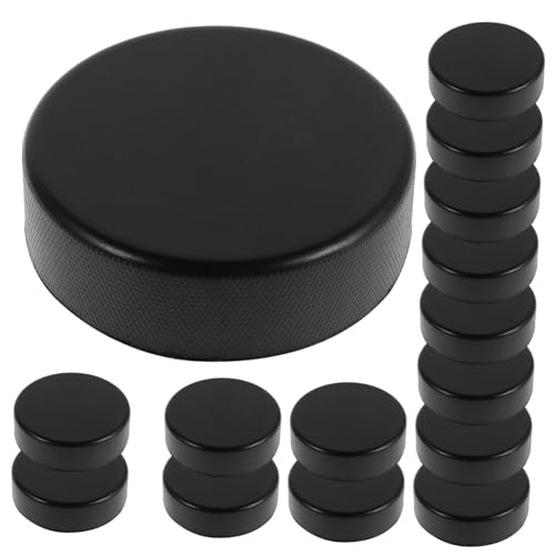 Balacoo 20pcs Blue Hockey Pucks Pu Material Street Hockey Training Supplies Lightweight for Indoor and Outdoor Practice