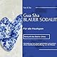 Sun & Sia - Gua Sha aus Naturstein - Blauer Sodalith (+Hülle) - Gesichts- und Körpermassage zur Erfrischung des Teints - Förderung der Durchblutung
