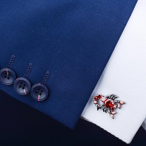 Mancuernillas para Hombre con Zirconia y Forma de Escorpión miniatura 4