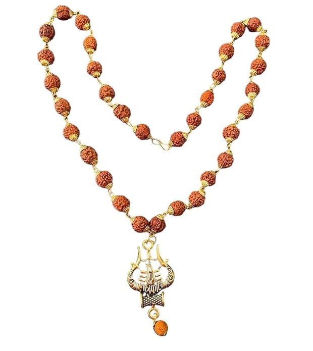 See full amazon price history chart for Mens/Womens Gold Plated Wood and Non-Leaded Crystal Brass Panchmukhi Rudraksha Mala/Pendant Necklace (Gold and Brown) (Trishul Pendant.) Mens/Womens Gold Plated Wood and Non-Leaded Crystal Brass Panchmukhi Rudraksha Mala/Pendant Necklace (Gold and Brown) (Trishul Pendant.) (B0D2D2MXKX) Amazon Price History, Amazon Price Tracker
