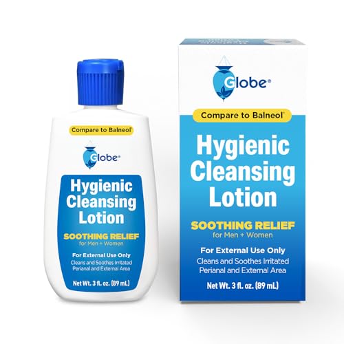 Globe Hygienic Cleansing Lotion for Men and Women, Discomfort, Pain & Itch Relief for Sensitive...