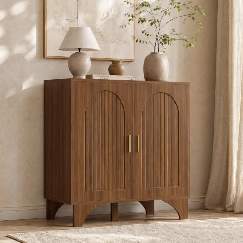 Fluted Arched Storage Cabinet