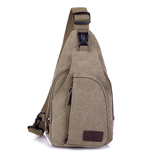 Sac banane de course pour homme en toile style coréen décontracté