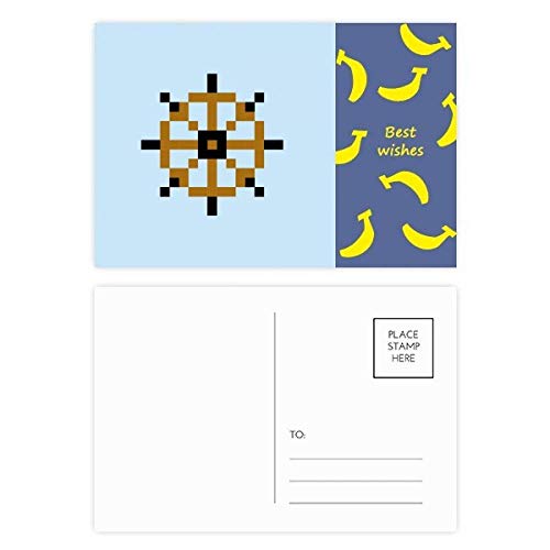 Cartes postales pixel banana 20pcs multicolore 5,7x3,8 pouces pour lot de correspondance merci