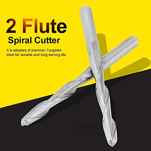 Embout de routeur en spirale à double flûte pour coupe nette - 4