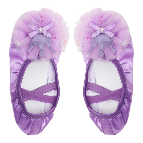 Girls Ballet Dance Shoes Princess Split Sole Dance Shoes Roll Up Slippers Ballroom Dance Shoes2