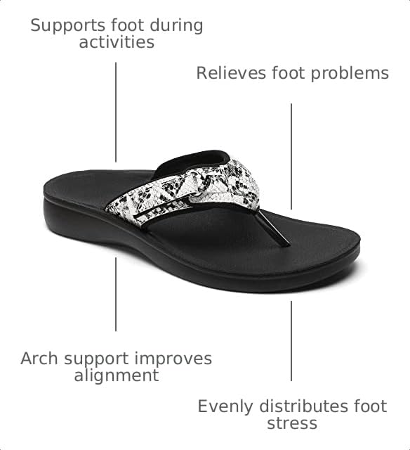 Image of SOLLBEAM Womens Original Orthotic Comfort Thong Style Flip Flops Sandals With Arch Support Heel Cup