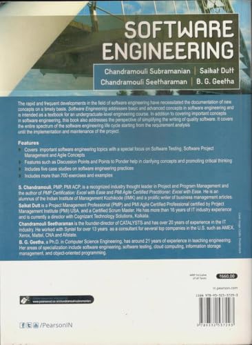 Pearson - Software Engineering By Chandramouli Subramanian , Sairat Dutt , Chandramouli Seetharaman , B. G. Geetha New 15th Edition - Image 2
