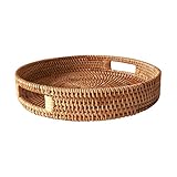 Perfekte Dekoration: Dieses klassische Tablett eignet sich zur Aufbewahrung all Ihrer Dekorationsgegenstände auf Arbeitsplatte, Tischplatte, Couchtisch. Das elegante Aussehen verleiht Ihrem Zuhause einen natürlichen pastoralen Stil.