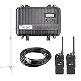 Retevis RT97 GMRS Repeater Kit, Long Range Full Duplex Mobile Repeater(1 Pack) and NR30 GMRS Radios(2 Pack), for Outdoor Countryside Mountain