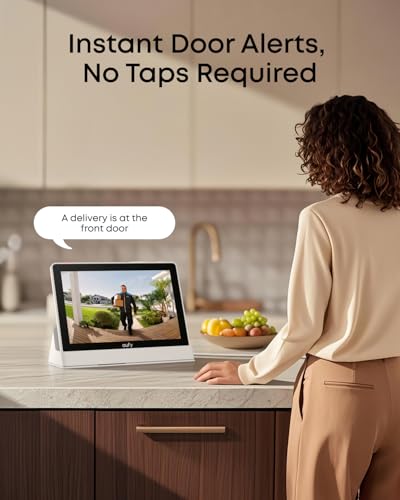 eufy Security eufy Smart Display E10, Smart Home Hub, 8" Control Panel, Compatible Devices, Four Views on One Screen, Instant Door Alerts, Daily Event Reports, One Tap Control