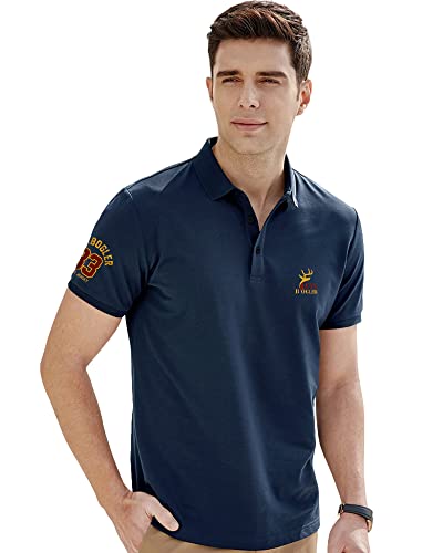Image of EYEBOGLER Regular Fit Mens Polo Neck Half Sleeve Soild Casual Tshirt