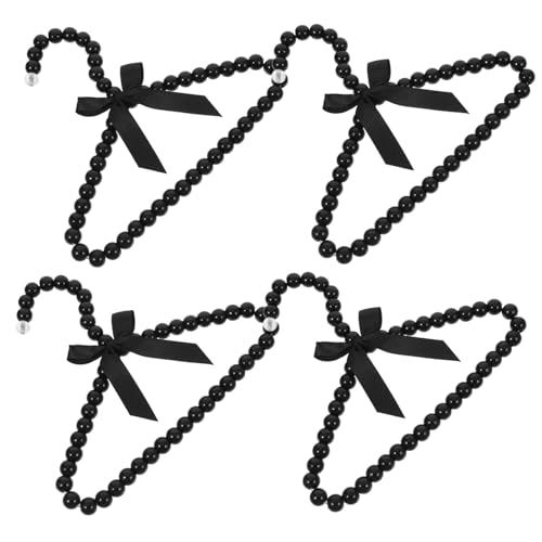 KOMBIUDA Luxury Pearl Bow Design 20cm Boys and Girls' Coat Hangers Versatile Pet Dog Clothes Hanger for Baby's Closet