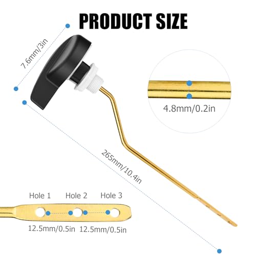 Image of Compatible with TOTO Toilet Handle Replacement Parts Kit, Universal THU068#CP Trip Lvr for St743S Side Mount Toilet Flush Tank Lever Handle for TOTO Kohler Toilet Tank, 1-Pack Matte Black