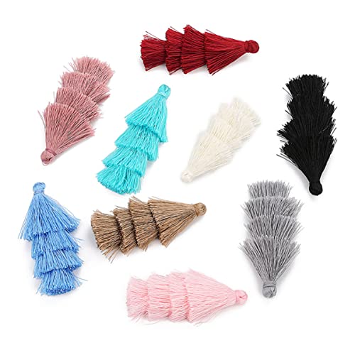 Coheali 4 Pcs Deep Accessory Thread Hanging For Earrings Pink Tassel Earring Tier Jewelrydeep Layer Christmas Jewelry Mini Keychain Diy Supplies Accessories Dangle Layered Drop Cotton #TOP4