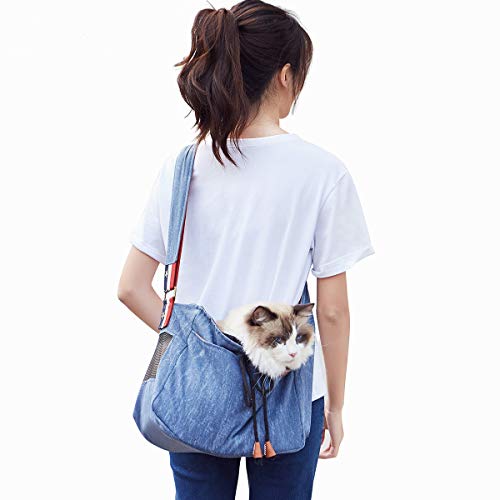 Lapond Small Dog Cat Sling Carrier, Hands Free Pet Puppy Outdoor Travel Bag #TOP5