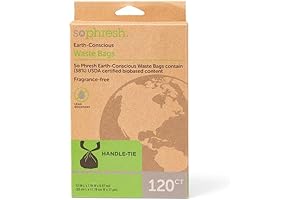 Earth-Conscious 38% USDA Certified Biobased Content with Handle Tie Dog Waste Bags, Count of 120