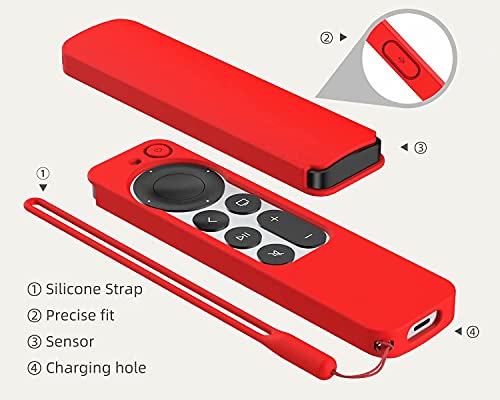 ARSUNOVO Protective Silicone Case Compatible with 2021 2022 Apple TV Siri 4K (2nd & 3nd Generation) Remote,Anti-Slipping Durable Full Protection - Image 2