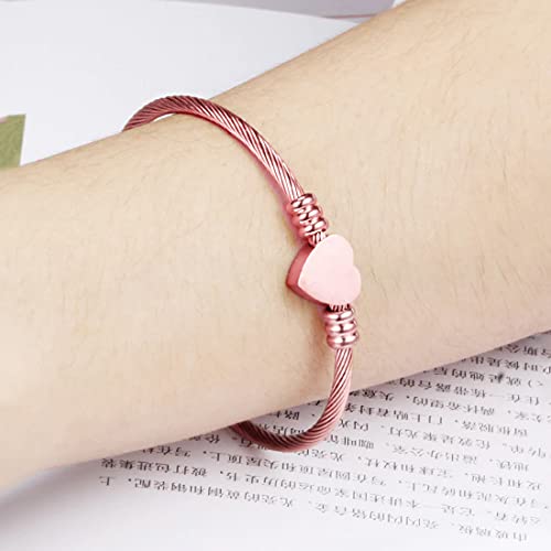 Stainless Steel Heart Shaped Kada Bracelet