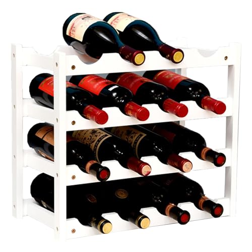 Soporte apilable de madera para botellas de vino miniatura 1