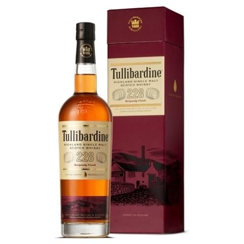 Tullibardine 228 Burgundy Cask Finish Single Malt Scotch Whisky 70cl Bottle Cover