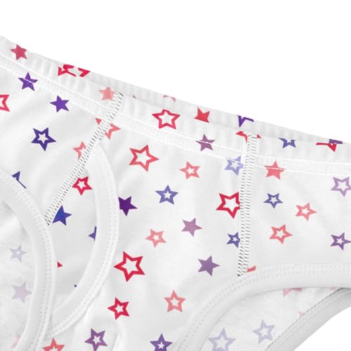 ODAWA Red Blue Stars White Tag Free Cotton Toddler Underwear, Toddler Underwear 2T4