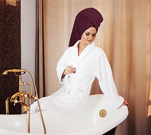 Utopia Towels Bundle Of 10 Bath Sheets & Viscose Towel Set - 2 Pack 600 Gsm Jumbo Bath Sheets - Set Of 8 Bath Linen Viscose Towels - Highly Absorbent Luxury Towels (Burgundy) #TOP3