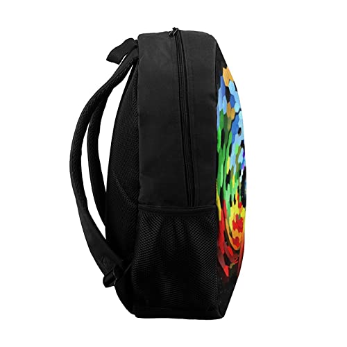 Sac à dos de mode décontracté 17" imprimé en 3D grand confort - 3