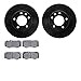 Dynamic Friction Company Front Brake Rotors-Drilled and Slotted-Black with 5000 Euro Ceramic Brake Pads 8602-63071