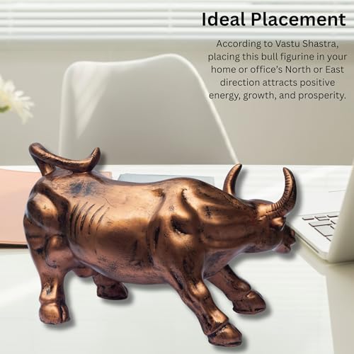 Charging Bull Statue for Home & Office Decor – Large 12 Inch Resin Figurine | Tabletop Showpiece for Decor, Gifting, Vastu — photo — 4 of 9
