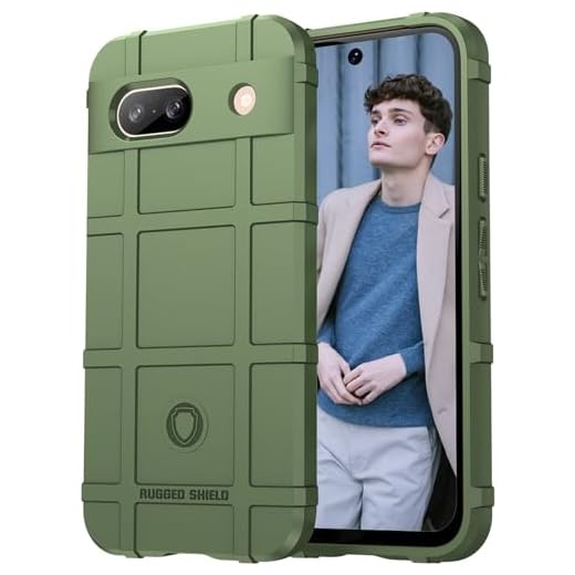 Ephoou Capa fina para Google Pixel 8a, [série Rugged Shield] grau militar à prova de choque [testada contra quedas] e capa de proteção de lente de câmera para Google Pixel 8a HD-Verde